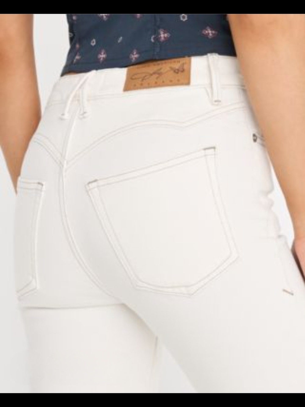 Good American x Dolly Parton Jeans Women's Size 4 NWT White Flare Bootcut Denim